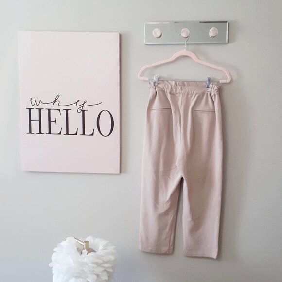 EUC Zara blush pink drawstring ruched detail joggers, S - Picture 3 of 4